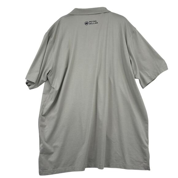 Peter Millar Golf Polo Shirt Mens XXL Gray Summer Comfort Short Sleeve Neutral - Picture 7 of 12